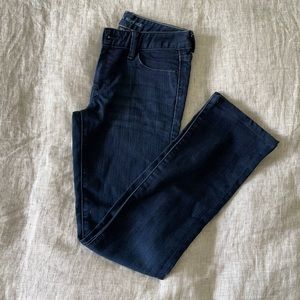 Dark blue straight denim